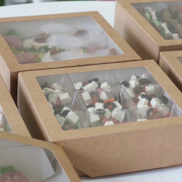 Pudełko Cateringowe Party Box Premium z Okienkiem 455x350x80mm, 10 sztuk