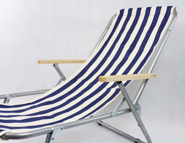 Leżak plażowy składany do torby MAX 150 KG, tradycyjny, aluminiowy