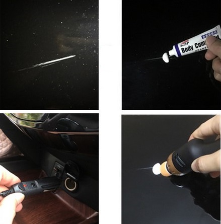 MINI POLERKA SAMOCHODOWA Maszyna Polerska 4x GĄBKA