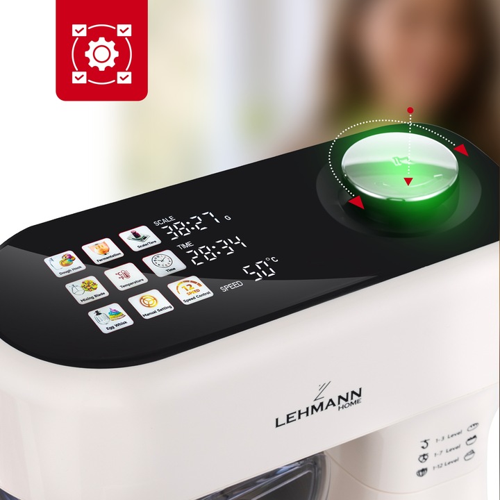 ROBOT PLANETARNY KUCHENNY MIKSER GRZANA MISA WAGA WYŚWIETLACZ FERMENTACJA