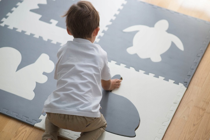 MATA PIANKOWA EVA ZWIERZĄTKA DUŻE PUZZLE 180x120 cm DLA DZIECI RICOKIDS