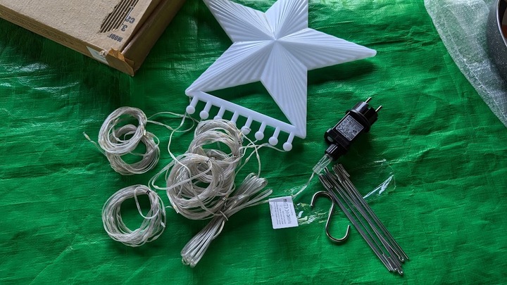 Oświetlenie choinkowe z gwiazdą 8 trybów 290 LED Lampki choinkowe 3,5Mx8