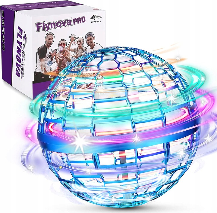 LATAJĄCA KULA DRON PIŁKA ZABAWKA UFO USB LED kolor