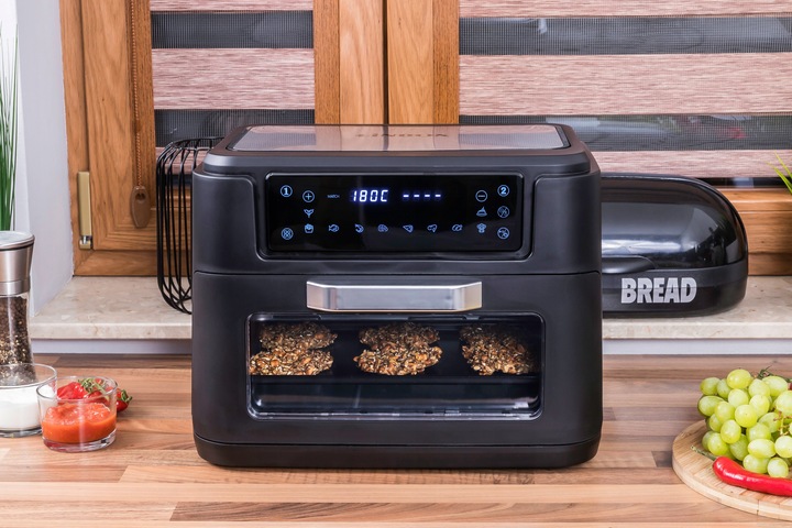 PIEKARNIK FRYTKOWNICA BEZTŁUSZCZOWA 2 KOSZE 8L/2500W 4 URZĄDZENIA W 1