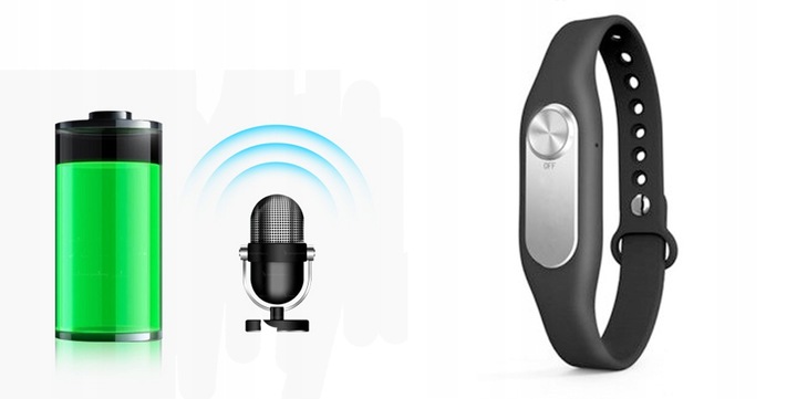 OPASKA BRELOK DYKTAFON PODSŁUCH 8GB 20H 128KBPS