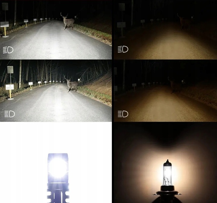 Żarówki LED H11 canbus 1:1 bardzo MOCNE 6000K nowa generacja diod LED CSP