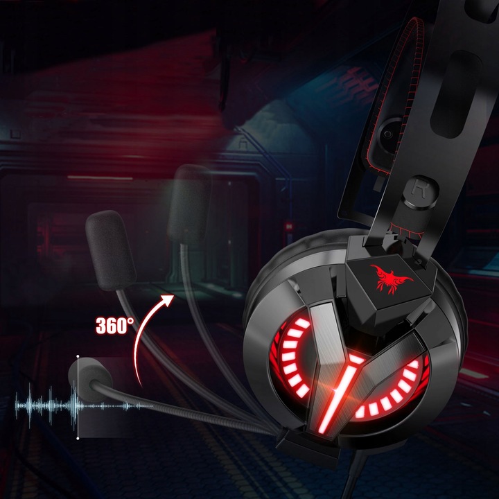 SŁUCHAWKI GAMINGOWE M180PRO do PC PS4 XBOX LED