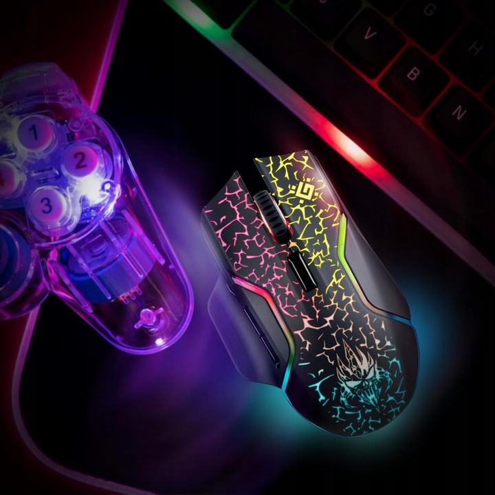 Mysz Myszka Gamingowa Bezprzewodowa Dla Graczy LED Programowalne Przyciski