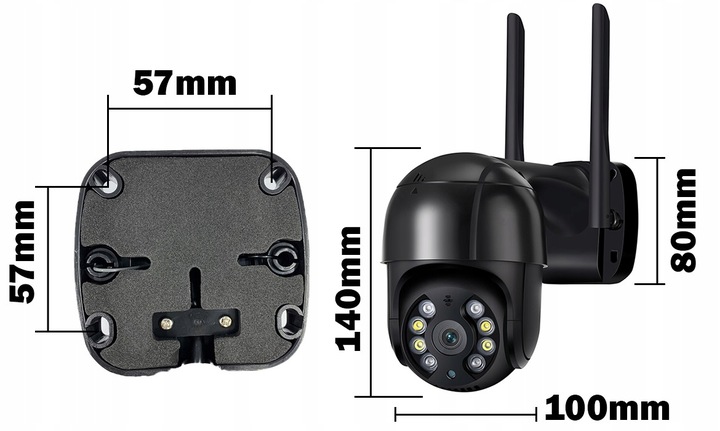 KAMERA OBROTOWA ZEWNĘTRZNA 8MP PRAWDZIWE 4K ULTRA UHD WIFI IP DETEKCJA 8MPx