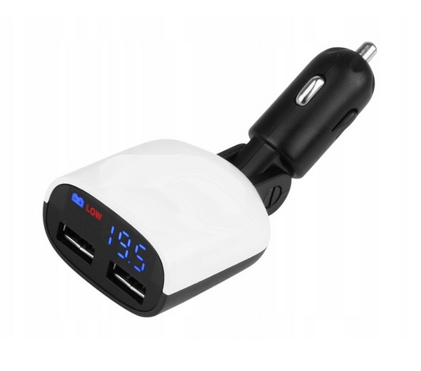 ŁADOWARKA 2xUSB WOLTOMIERZ ALARM NISKIEGO NAPIĘCIA 8-30V 2xUSB 3.4A +ALARM