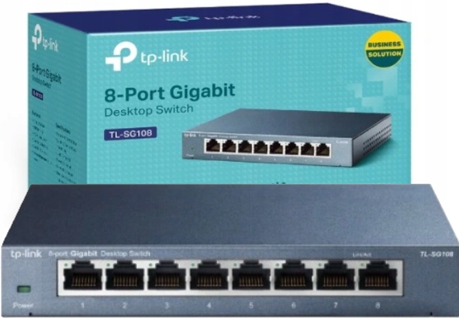 SWITCH TP-LINK TL-SG108 GIGABIT 8 PORTÓW