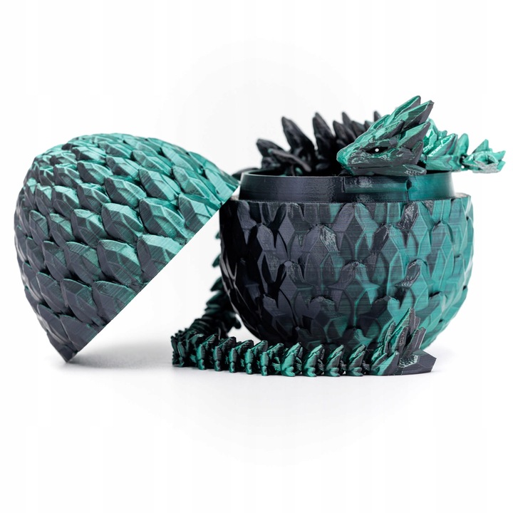 Ruchomy Kryształowy Smok Ze Smoczym Jajem DARKFOREST Rozmiar L