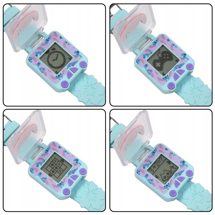 Stitch Wielofunkcyjny zegarek edukacyjny z grami, alarm, stoper dla dzieci