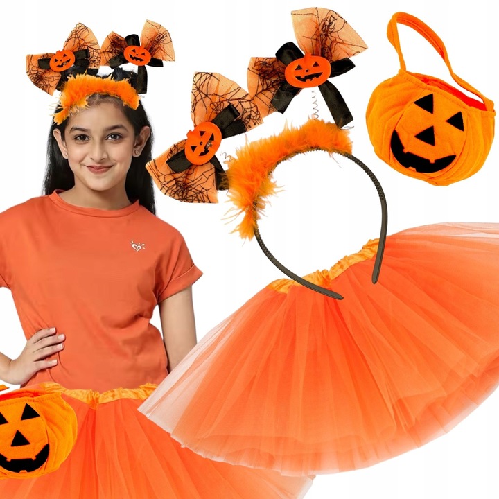 STRÓJ DYNIA SPÓDNICZKA + opaska BAL JESIEŃ 3-10 L