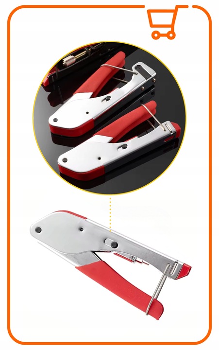 Zestaw Szczypce do Zaciskania Kabli Koncentrycznych RG59 RG6 Wtyki Ściągacz