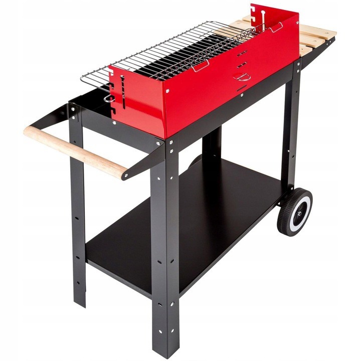 GRILL OGRODOWY WĘGLOWY PRZENOŚNY RUSZT KÓŁKA