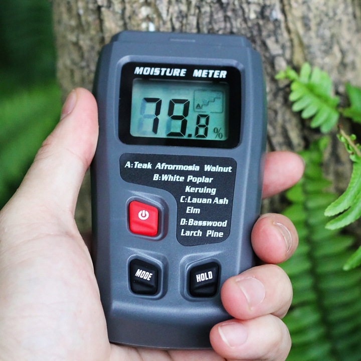 Wilgotnościomierz do drewna Miernik wilgotności drewna WYŚWIETLACZ LCD