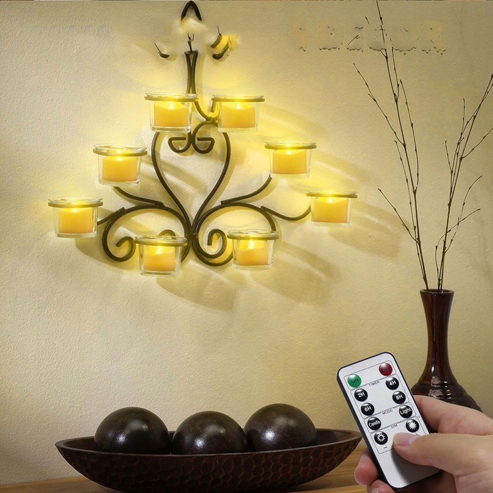 ZESTAW 6 ŚWIEC LED ŁADOWANE Z FUNKCJĄ TIMERA NA BOŻE NARODZENIE I HALLOWEEN