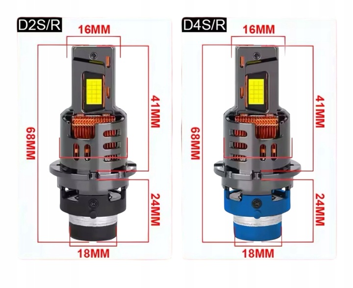 2x Żarniki LED xenon D2S D2R 6000K XENDE GERMANY MINI 30 000LM 1:1 PALNIK