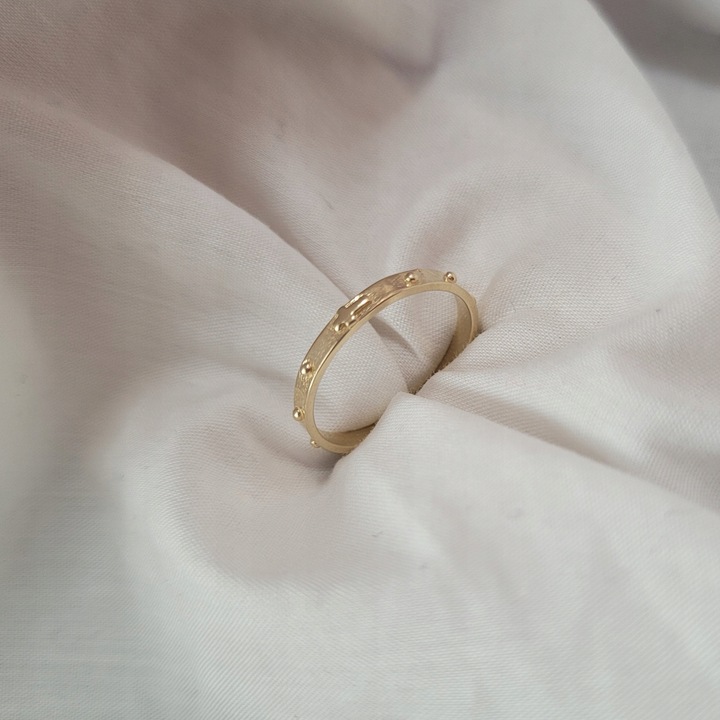 ZŁOTY RÓŻANIEC NA PALEC 585