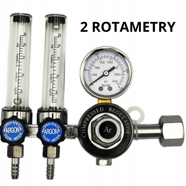 REDUKTOR 2 rotametry MIX WZMACNIANY Ar/CO2 argon co2