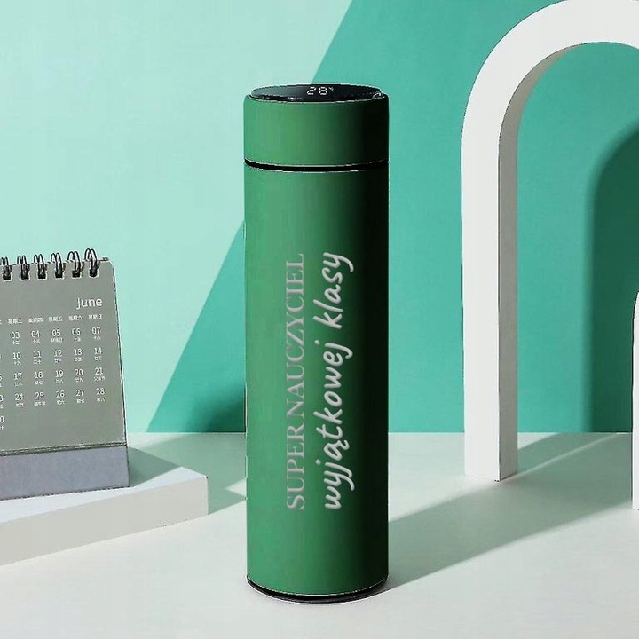 KUBEK TERMICZNY Z WYŚWIETLACZEM LED PREZENT DZIEŃ NAUCZYCIELA GRAWER JAKOŚĆ