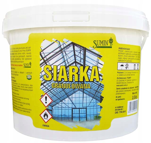 Siarka Granulowana 3kg Sumin