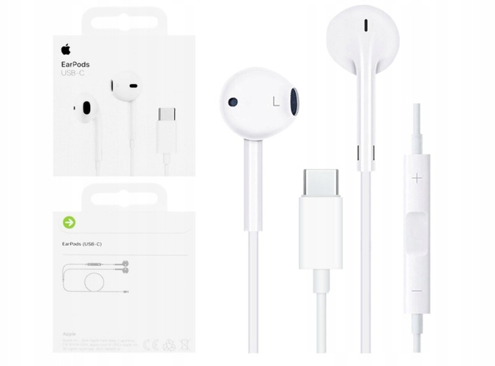 Oryginalne Apple EarPods USB-C Słuchawki Typ-C do iPhone 15 iPad MacBook