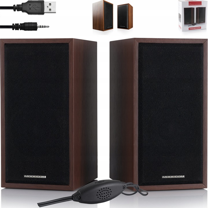 GŁOŚNIKI KOMPUTEROWE PC W SYSTEMIE 2.0 DWA GŁOŚNIKI MODECOM MC-SF05