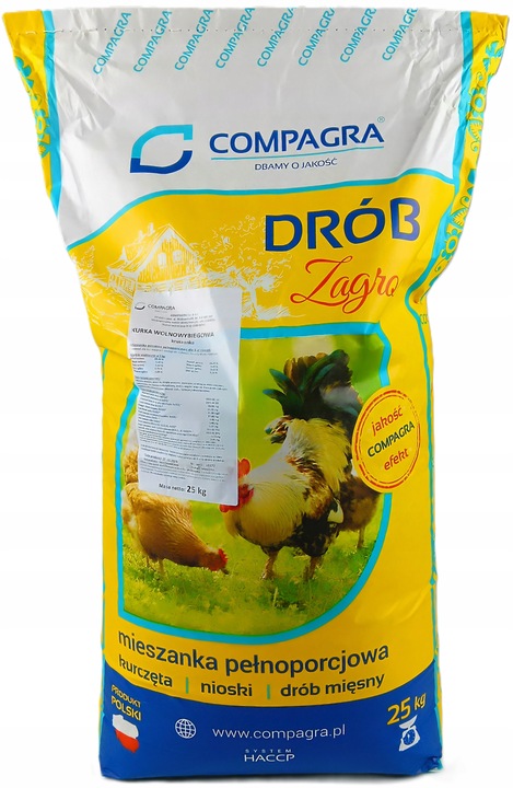 PASZA DLA KUR NIOSEK 25KG KRUSZONKA MIESZANKA DLA DROBIU WOLNYWYBIEG