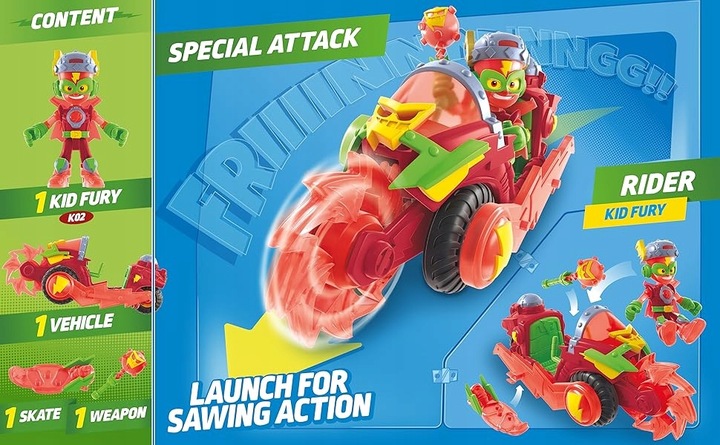 SuperThings Combat Vehicles Kid Fury Kazoom Power Super Zings Things pojazd