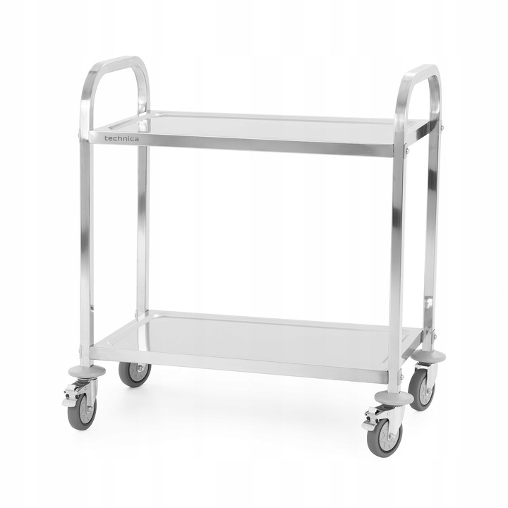 Wózek kelnerski mobilny 150 kg 2 półki maty wygłuszające stalowy TECHNICA