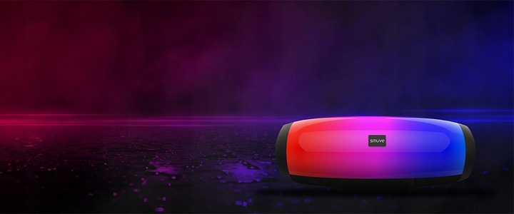 Głośnik Bluetooth Bezprzewodowy SMUVE Aura TWS USB FM XBass + LCD RGB