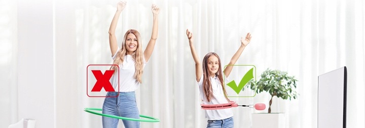 HULA HOP DO ĆWICZEŃ Z OBCIĄŻENIEM WYPUSTKAMI I LICZNIKIEM SMART SKŁADANE