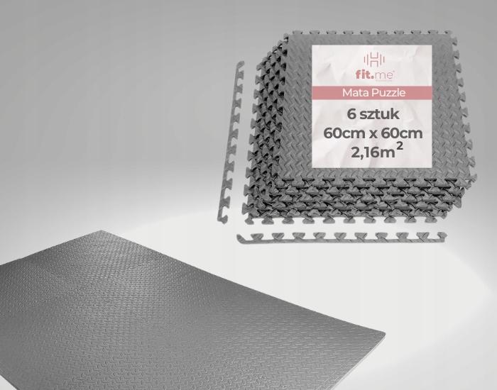 MATA PUZZLE POD SPRZĘT DO ĆWICZEŃ 6 SZT 2.16m2 OCHRONNA PODŁOGA NA SIŁOWNI