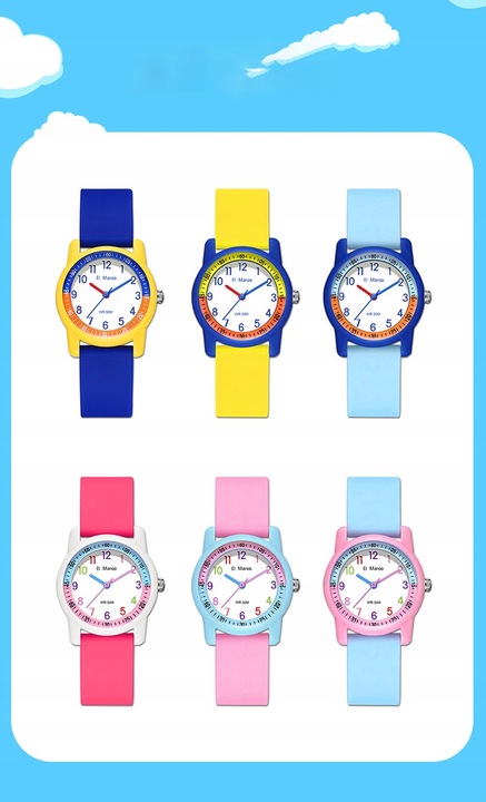 Zegarek Analogowe dla Dzieci w 4+ lat Wodoodporny