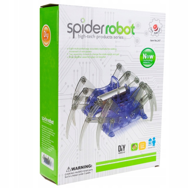 TG60705 ROBOT SOLARNY PAJĄK MODEL DO SKŁADANIA EDUKACYJNY POJAZDY SOLARNE R