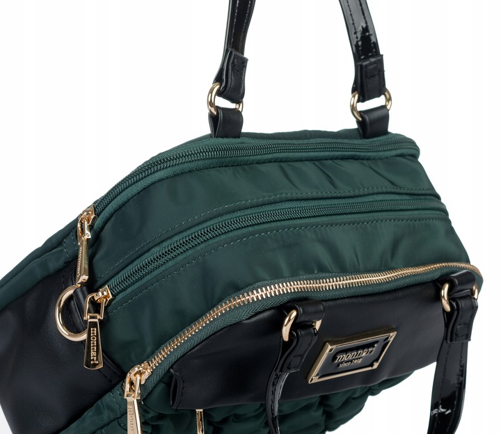 TOREBKA LISTONOSZKA MONNARI PIKOWANA SPORTOWA POJEMNA 3 KOMOROWA Zielona