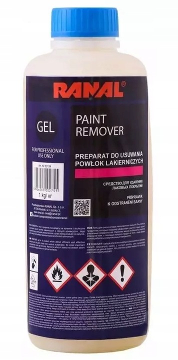 Żel Ranal Paint Remover do usuwania lakieru 1 kg