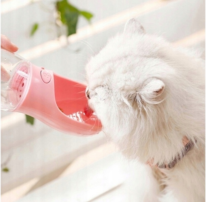 BUTELKA NA WODĘ DLA PSA BIDON POIDŁO MISKA 0,5L PRZENOŚNA SPACER TURYSTYCZN