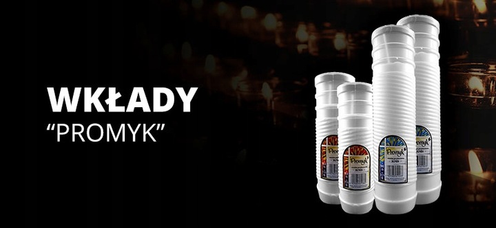 Wkład parafinowy do zniczy PROMYK 2 (15 szt.) 50 h