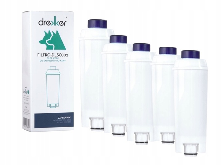 5x filtr Drekker Delonghi - DLS C002, Filtr zamienny