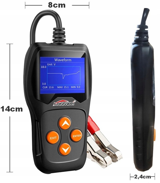 TESTER DO BATERII AKUMULATORÓW 12V Konnwei KW600