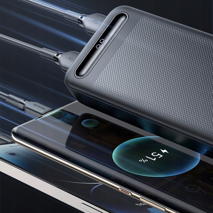 MCDODO POWERBANK 20000MAH Z WYŚWIETLACZEM 2X USB USB-C 2A 10W + KABEL USB-C