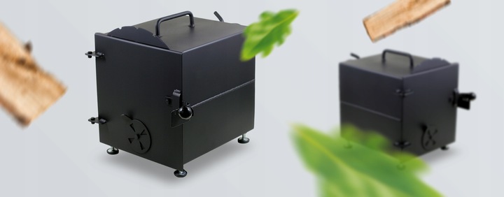 Palenisko do wędzarni suszarni STAL 2 mm RUSZT + kolanko + dwie rury dymne