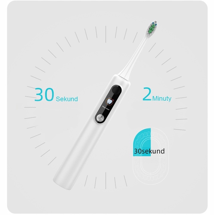 SZCZOTECZKA SONICZNA DO ZĘBÓW ELEKTRYCZNA POLSKIE MENU TRYB INDYWIDUALNY