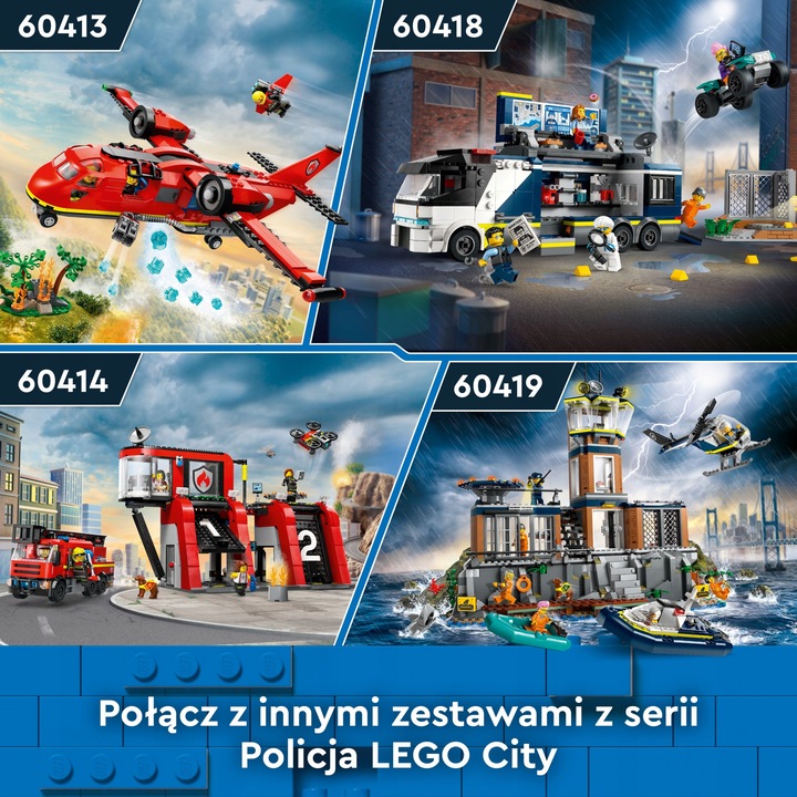 LEGO City Policyjna ciężarówka z laboratorium kryminalnym 60418