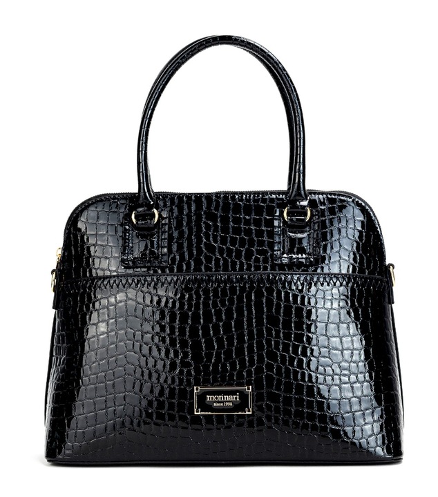 Lakierowana torebka damska Monnari Elegancka Krokodyl