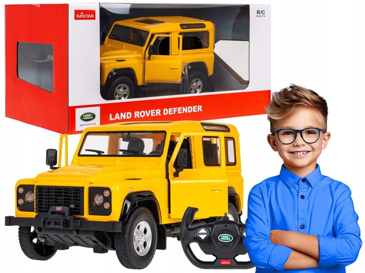 Land Rover Defender 1:14 RASTAR zdalnie sterowany samochodzik dla dzieci