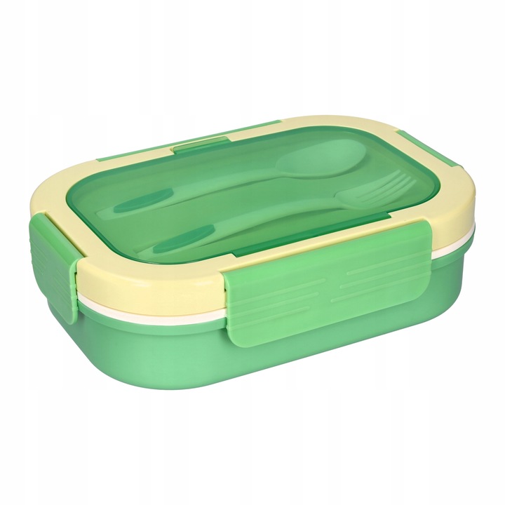 LUNCH BOX ŚNIADANIÓWKA LUNCHBOX 3 PRZEGRÓDKI SZTUĆCE POJEMNIK BOX DO SZKOŁY